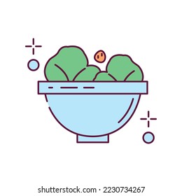 salad icon vector image with white background