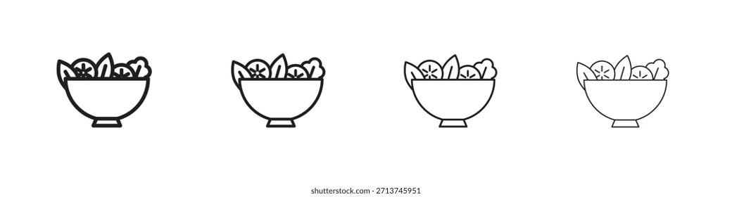 Icono de ensalada. Vector de pictogramas aislados.