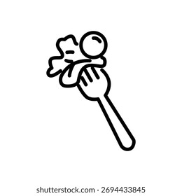 Salat-Symbol, Vektorgrafik, Linienstil-Symbol