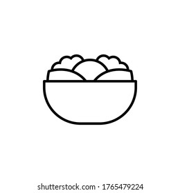 salad icon vector sign symbol isolated