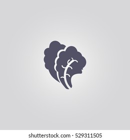 Salad icon vegetable sign