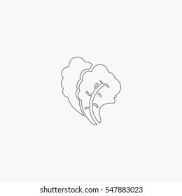Salad icon vegetable sign