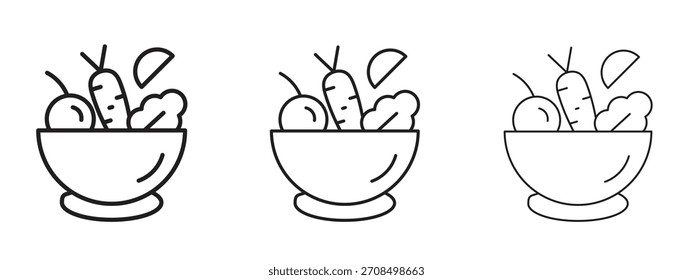 Salad icons. Pixel perfect vector icon collection