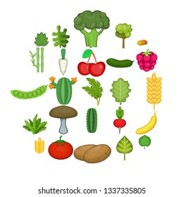 Salad icons set. Cartoon set of 25 salad vector icons for web isolated on white background