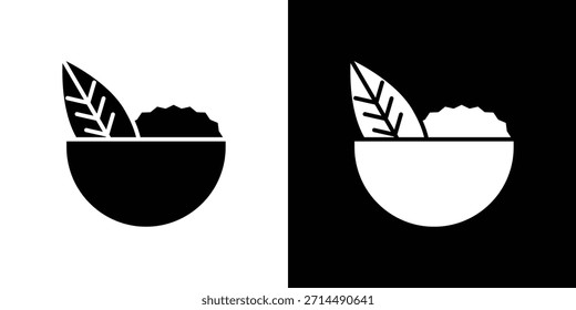 Ícones de salada design de silhueta vetorial. Ilustração de design gráfico plano vetorial.