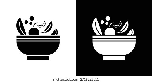 Iconos de ensalada. Vector Plantilla Ilustración Símbolo Píxeles Perfecto