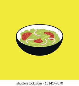 Salad illustration. Flat style. Vector illustration
