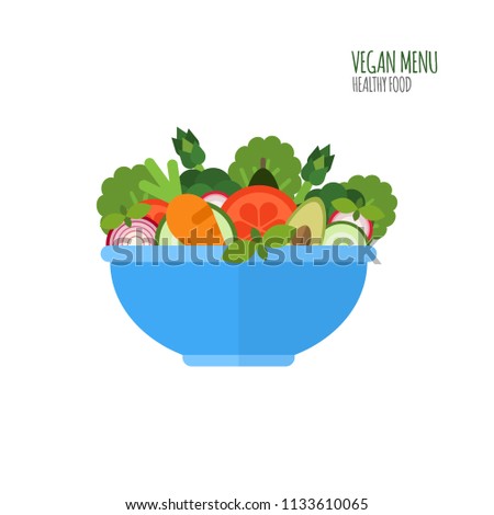 Similar – Image, Stock Photo Salad to go Lettuce bowl