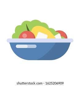 Salad isolated flat color icon