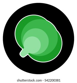 Salad isolated on a black background.