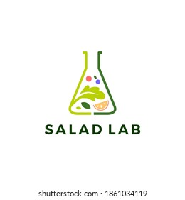 salad lab logo vector icon illustration