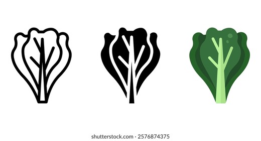 Salad lettuce icon. Green vegetables sign. Spinach symbol. Cabbage pictogram. Healthy eating illustration.