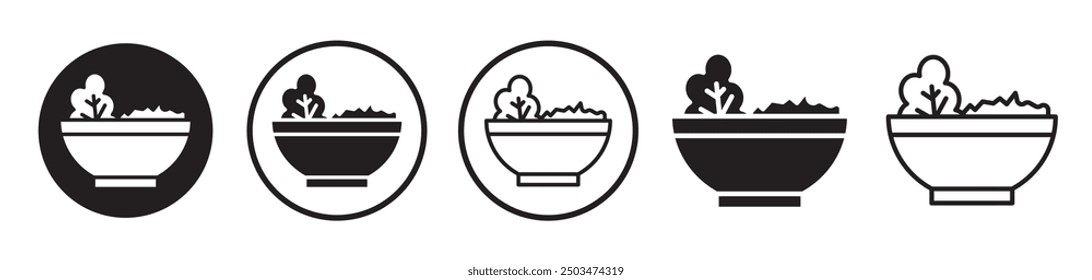 Salad line icon vector set.