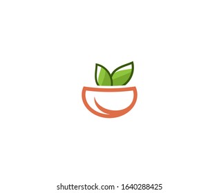 Salad logo flood vector leaf 