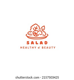 Salad Logo Healthy Beauty (Orange)