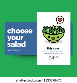 Salad Menu App Design