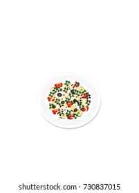 Salad on a white background