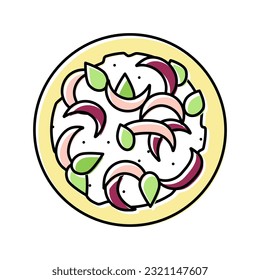 salad with onion ingredient color icon vector. salad with onion ingredient sign. isolated symbol illustration