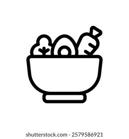 Salad Outline Icon. Salad Icon