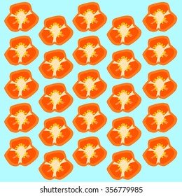 Salad pepper back pattern blue