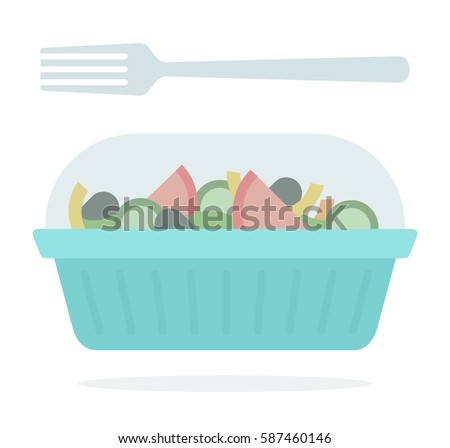 Similar – Image, Stock Photo Salad to go Lettuce bowl