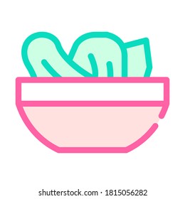 vector de icono de color de placa de ensalada. signo de plato de ensalada. ilustración de símbolo aislado