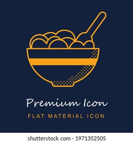 Salad premium material ui ux isolated vector icon in navy blue and orange colors