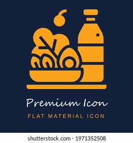Salad premium material ui ux isolated vector icon in navy blue and orange colors