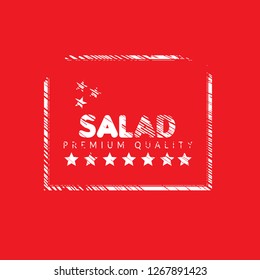 salad premium quality emblem, label, badge,sticker. salad quality package label. vintage stamp. designed for product
