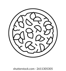 salad prepared from tomato line icon vector. salad prepared from tomato sign. isolated contour symbol black illustration