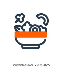 Salada Restaurante Menu Vetor Ícone