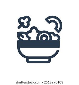 Salad Restaurant Menu Vector Icon
