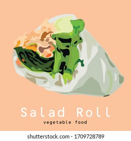 salad roll vegetables thai food