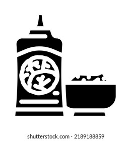 salad sauce cabbage glyph icon vector. salad sauce cabbage sign. isolated symbol illustration