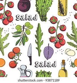 Salad seamless background