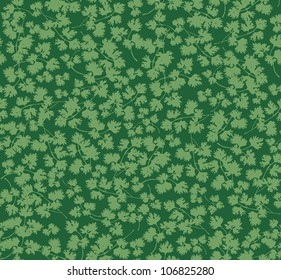 Salad seamless pattern. Parsley leaves background, Floral pattern.