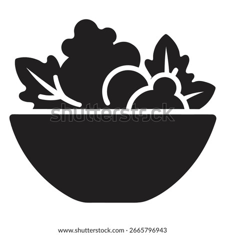 Salad silhouette vector art icon