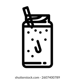 salad smoothie meal drink line icon vector. salad smoothie meal drink sign. isolated contour symbol black illustration