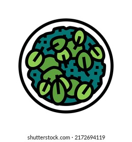 salad with spinach color icon vector. salad with spinach sign. isolated symbol illustration