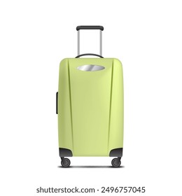 A salad suitcase on wheels. Vector illustration