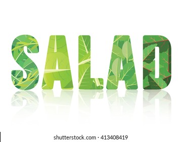 Salad text design. Vector illustration