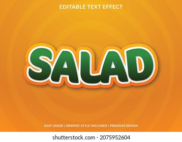 salad text effect with abstract and modern style use for business logo and brand