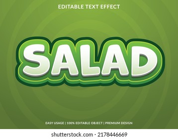 salad text effect template with abstract style use for business brand and logo