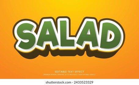 salad text effect template editable design for business logo and brand