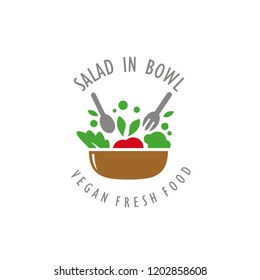 Salad Vector Designs Collection - healthy vegetables food and bowl