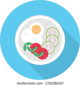 icono de color plano vectorial de ensalada  