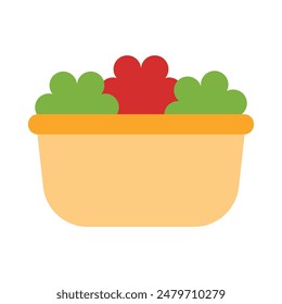 Diseño de iconos planos de Vector de ensalada