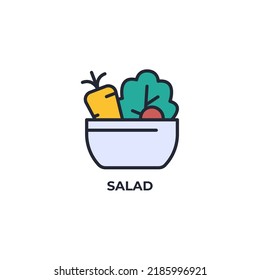 salad vector icon. Colorful flat design vector illustration. Vector graphics