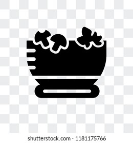 Salad vector icon isolated on transparent background, Salad logo concept