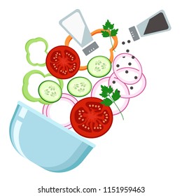 Salad vector illustration